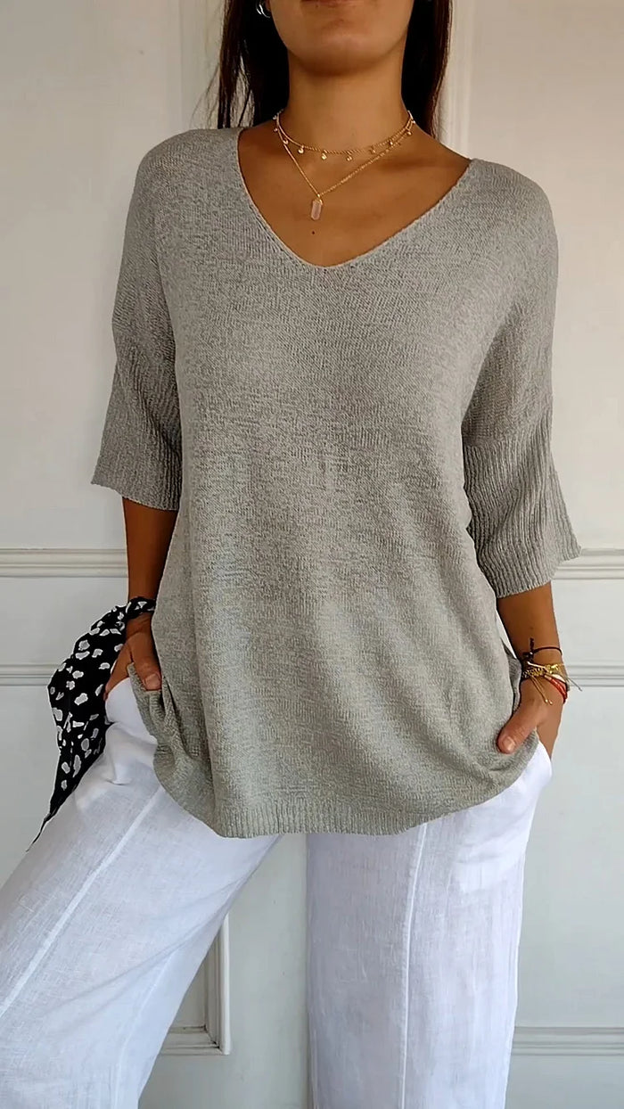 Chic Women's V-Neck Blouse - Stylish Going Out Top 7