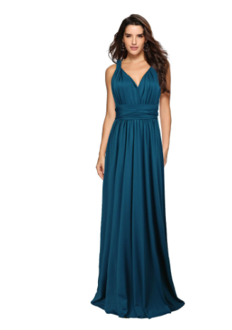 Elegant Back-Free Maxi Evening Dress - Semi Formal Gown for Women 11