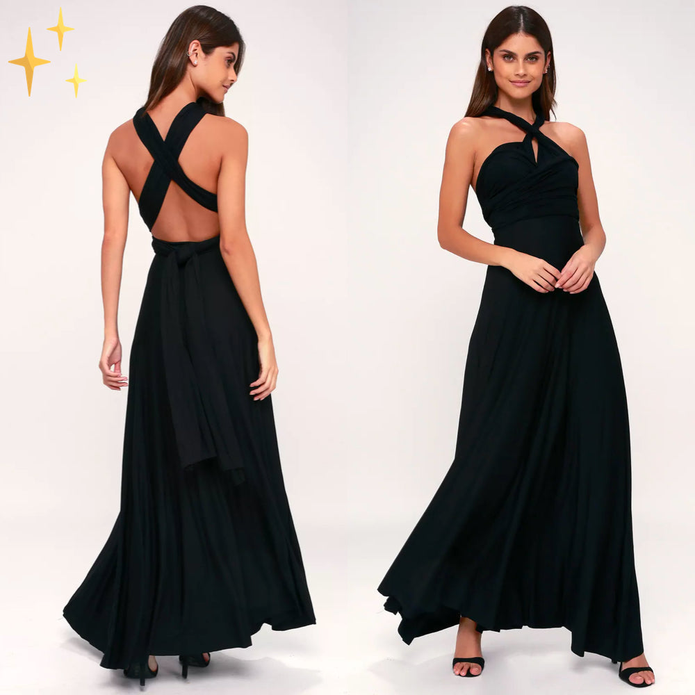 Elegant Back-Free Maxi Evening Dress - Semi Formal Gown for Women 3