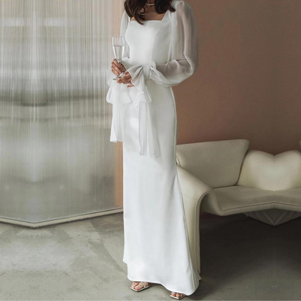 Elegant Long-Sleeved Women's Maxi Dress for Formal Events 2