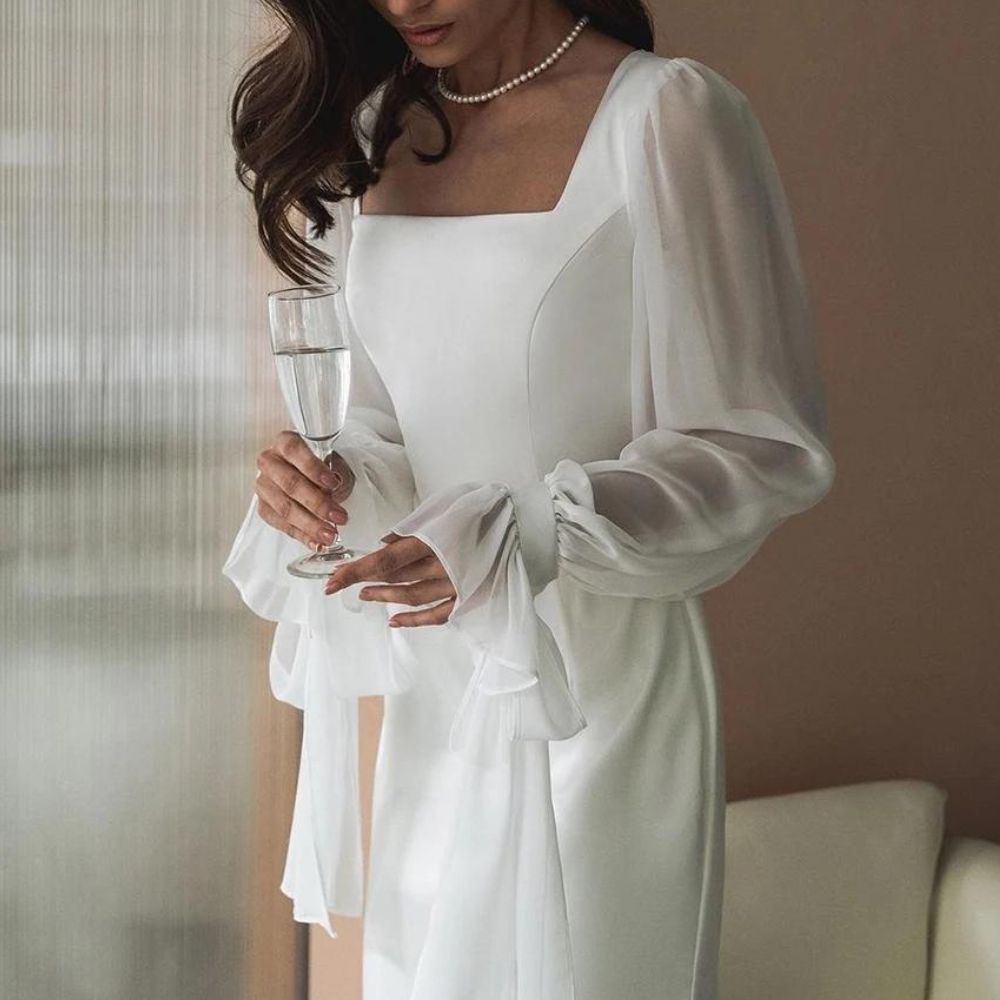 Elegant Long-Sleeved Women's Maxi Dress for Formal Events 4