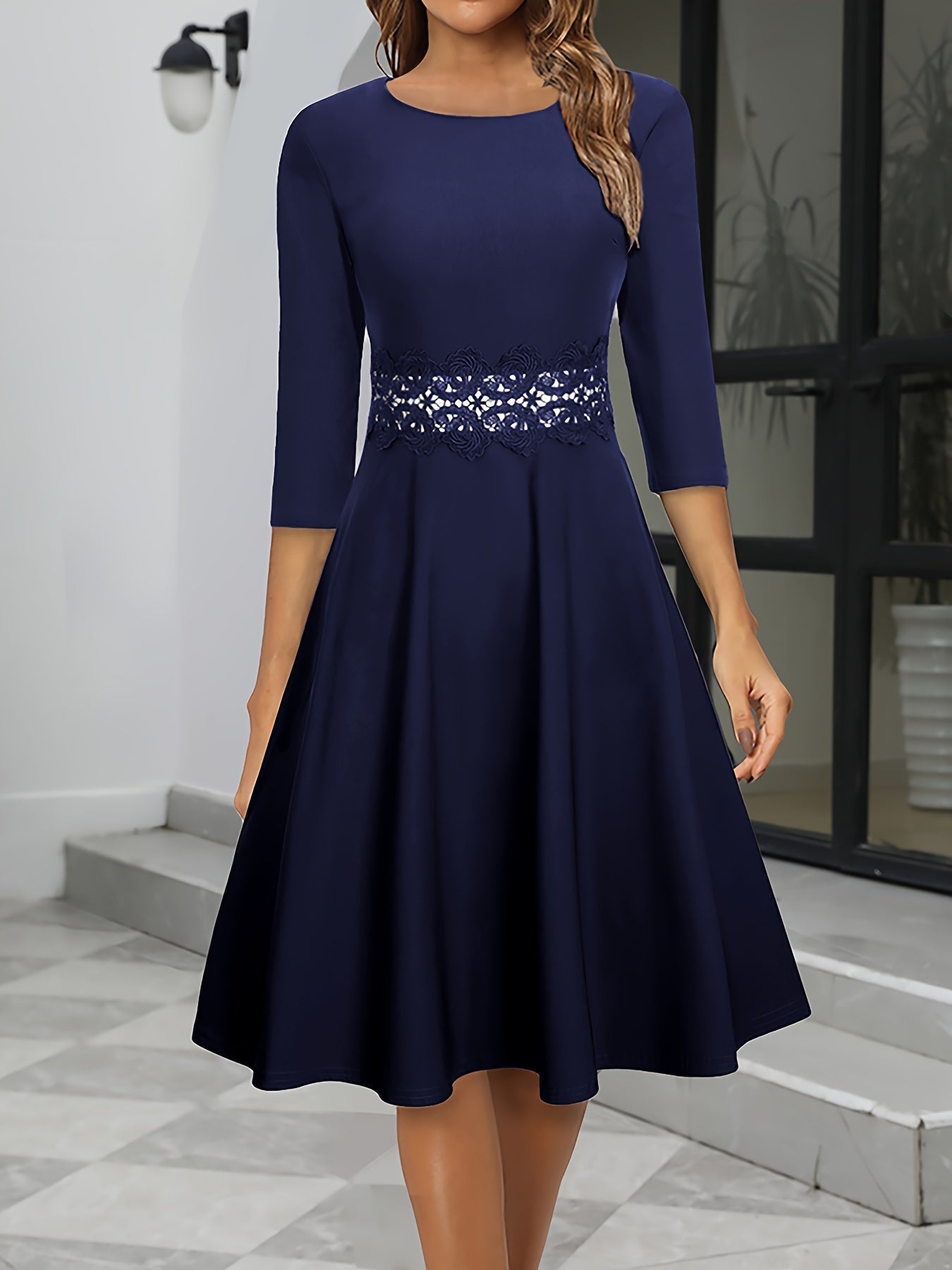 Elegant Midi Evening Dress - Black Formal Gown for Women 2