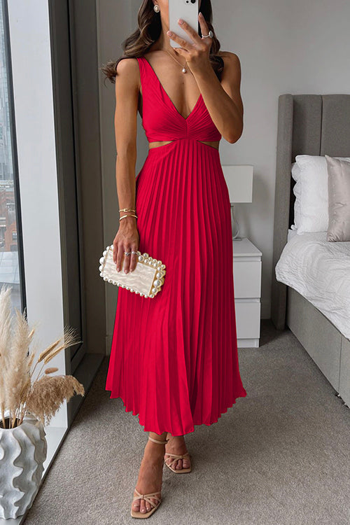 Elegant Midi Plissé Dress for Women - Wedding Guest & Formal 11