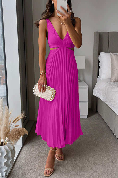 Elegant Midi Plissé Dress for Women - Wedding Guest & Formal 9