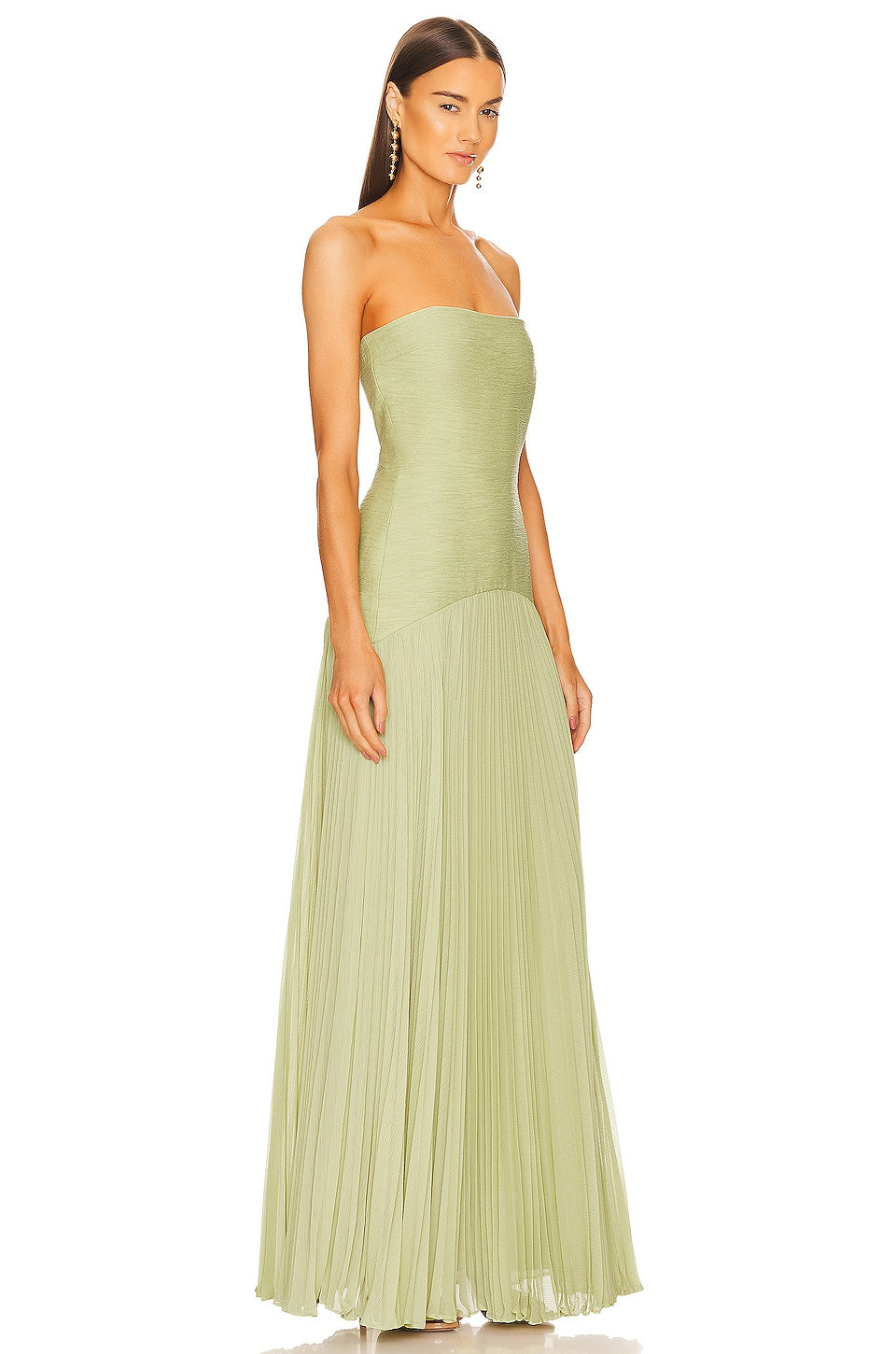 Elegant Pistachio Green Maxi Dress for Women - Summer Formal 1
