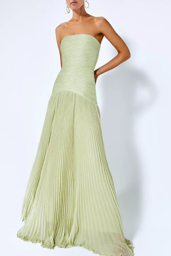 Elegant Pistachio Green Maxi Dress for Women - Summer Formal 3