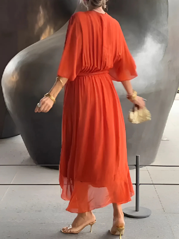 Elegant White Maxi Wrap Dress - Perfect Wedding Guest Dress 6