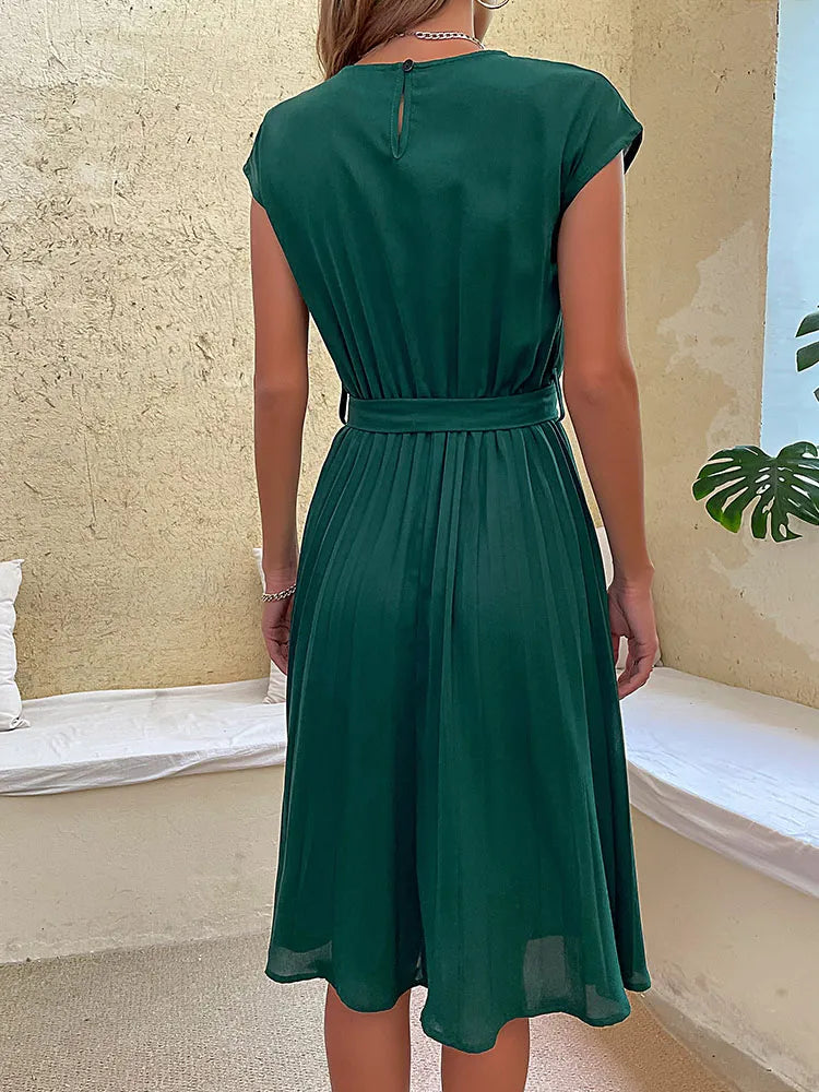 Elegant White Midi Dress for Women - Summer Formal Dresses 2