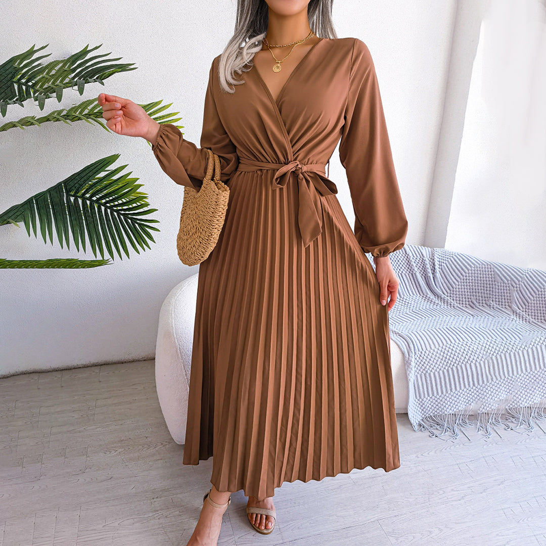 Elegant Women's Maxi Dress - Long Sleeve Formal Wear 1