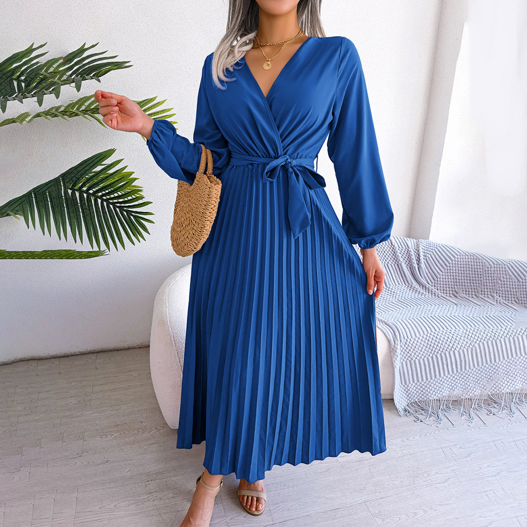 Elegant Women's Maxi Dress - Long Sleeve Formal Wear 2
