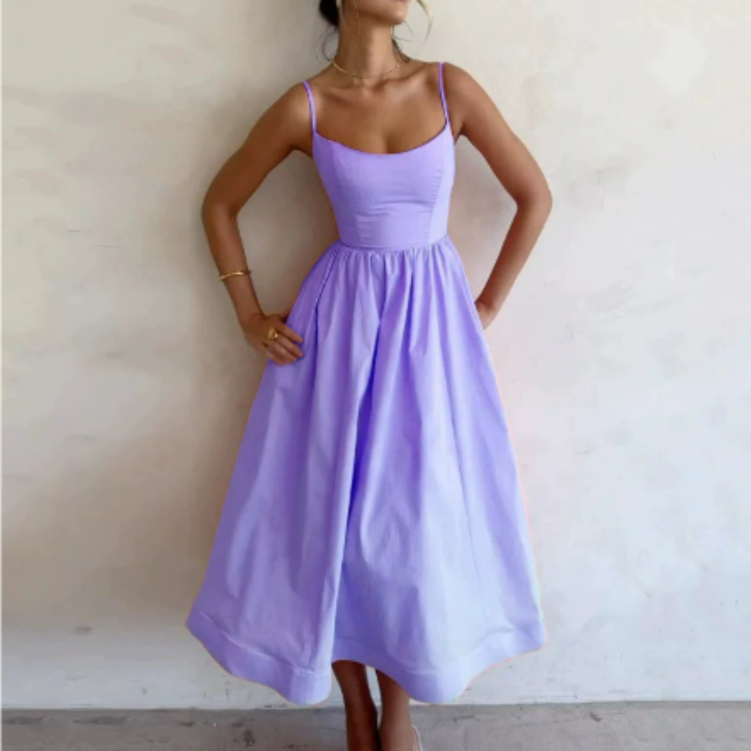 Elegant Women's Summer Midi A-Line Dress for Casual Style 2