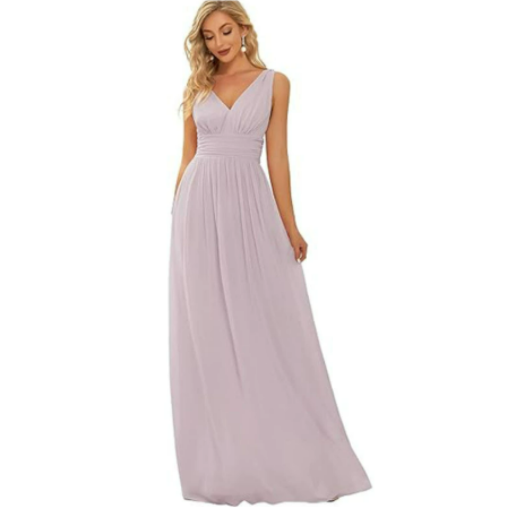 Elegant Women's V-Neck Maxi Dress - Flattering Summer Style 7