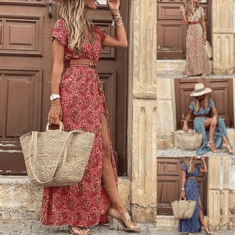 Elegant Women's V-Neck Maxi Dress - Stylish Summer Dresses 6