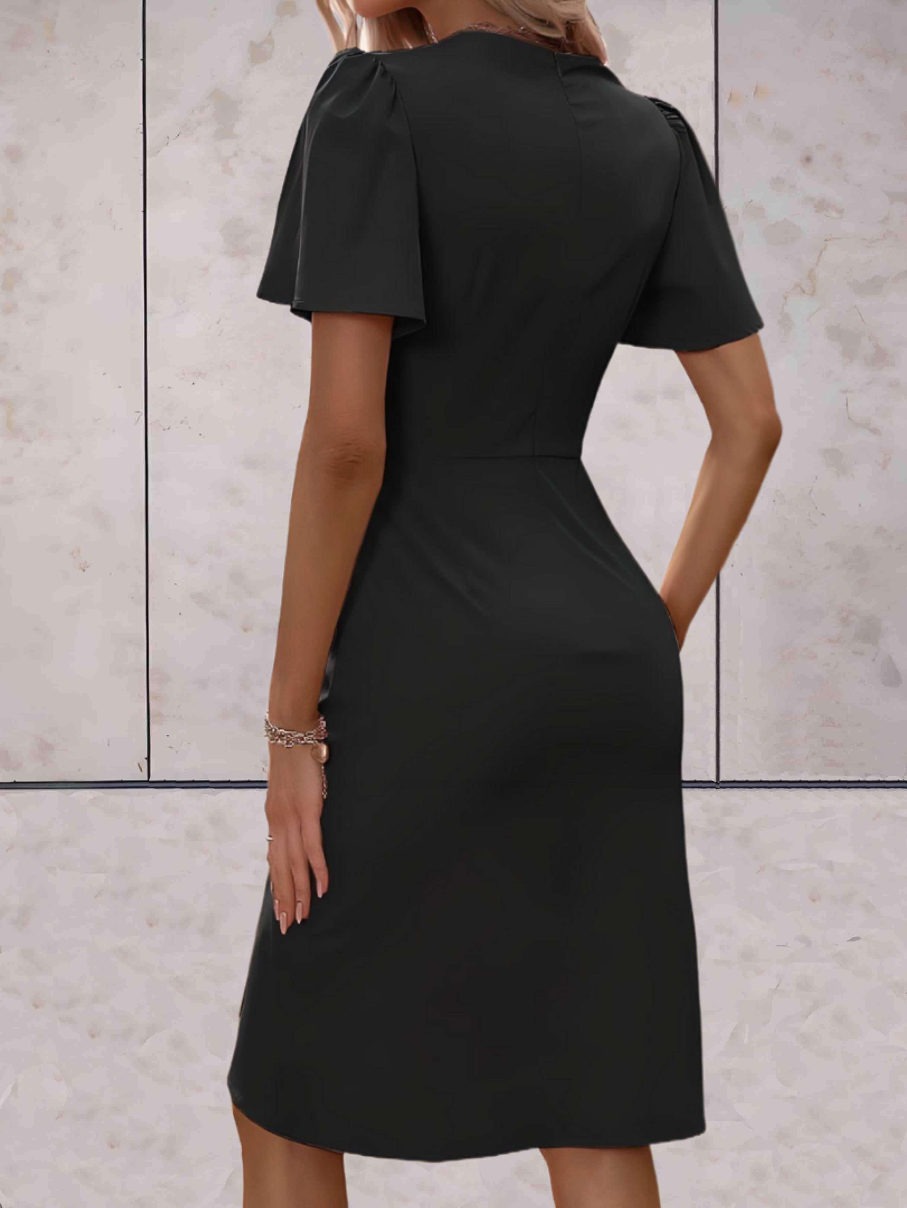 Elegant Women's V-Neck Wrap Dress - Summer & Formal Style 6