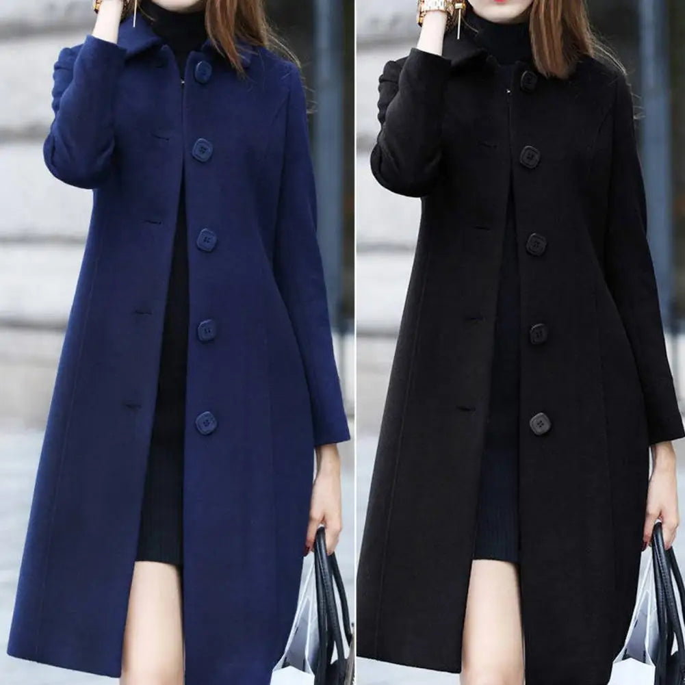Lily Melbourne Bailey Women's Elegant Long Wool Coat - Warm Winter Wear