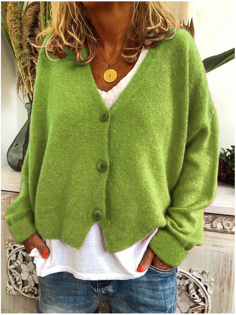 Lily Melbourne Callie Cozy V-Neck Buttoned Cardigan - Stylish & Warm