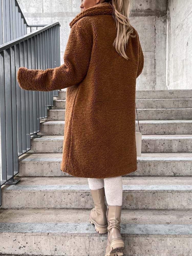 Lily Melbourne Cecelia - Cozy Long Teddy Coat | Plus Size Options