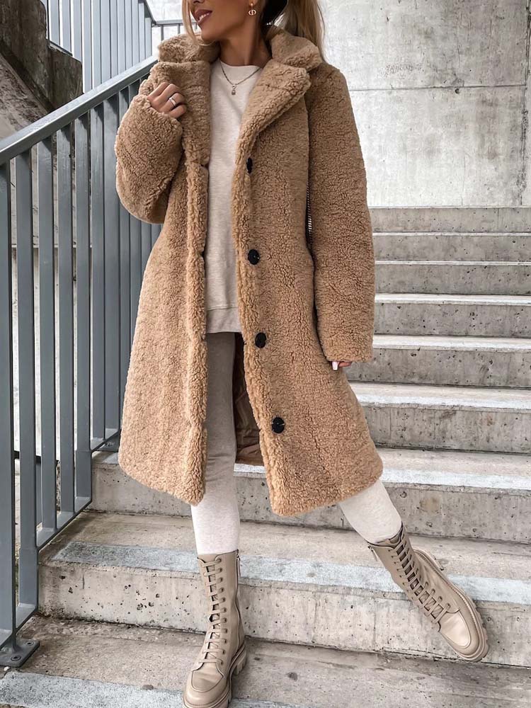 Lily Melbourne Cecelia - Cozy Long Teddy Coat | Plus Size Options