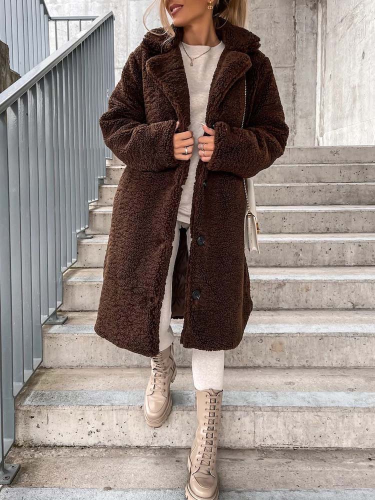 Lily Melbourne Cecelia - Cozy Long Teddy Coat | Plus Size Options