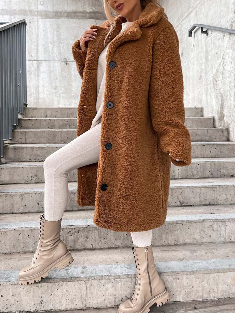 Lily Melbourne Cecelia - Cozy Long Teddy Coat | Plus Size Options