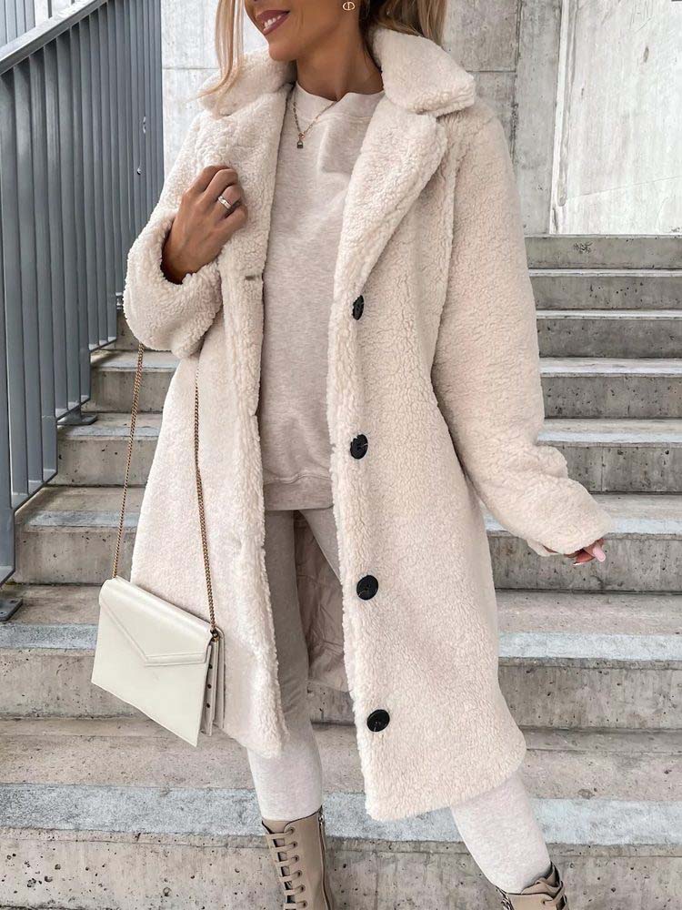 Lily Melbourne Cecelia - Cozy Long Teddy Coat | Plus Size Options