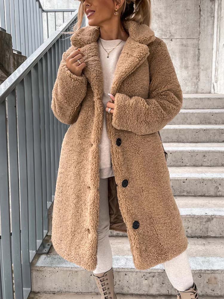 Lily Melbourne Cecelia - Cozy Long Teddy Coat | Plus Size Options