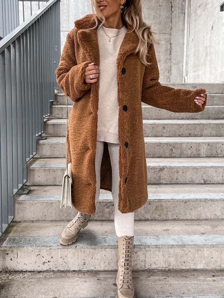 Lily Melbourne Cecelia - Cozy Long Teddy Coat | Plus Size Options