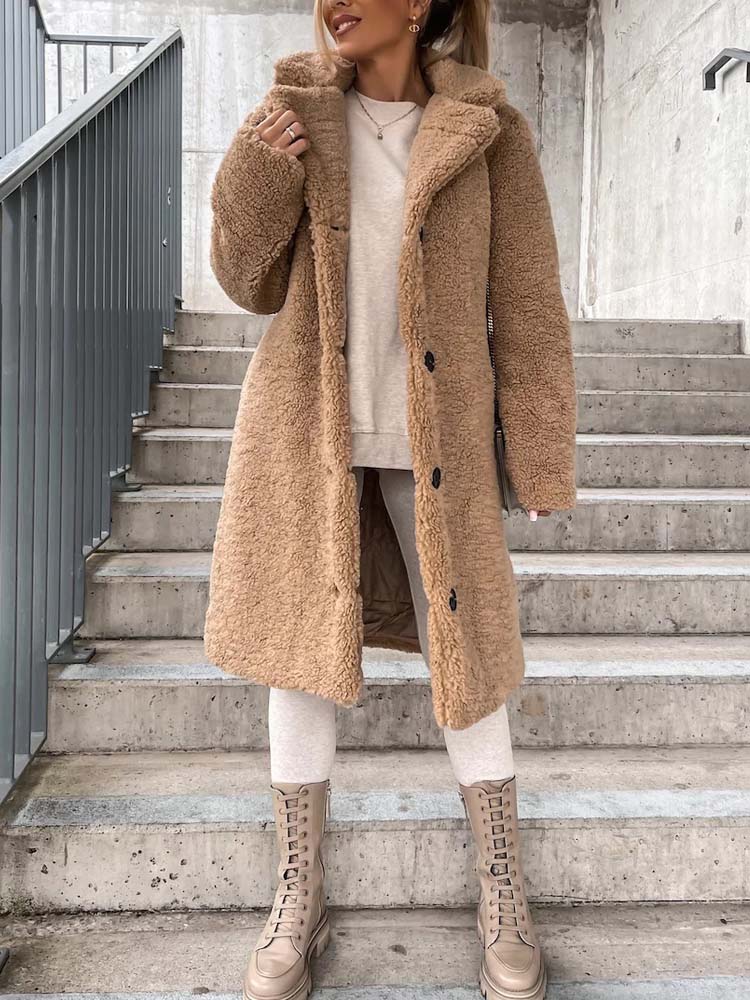 Lily Melbourne Cecelia - Cozy Long Teddy Coat | Plus Size Options