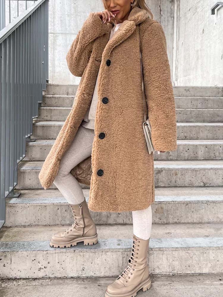 Lily Melbourne Cecelia - Cozy Long Teddy Coat | Plus Size Options