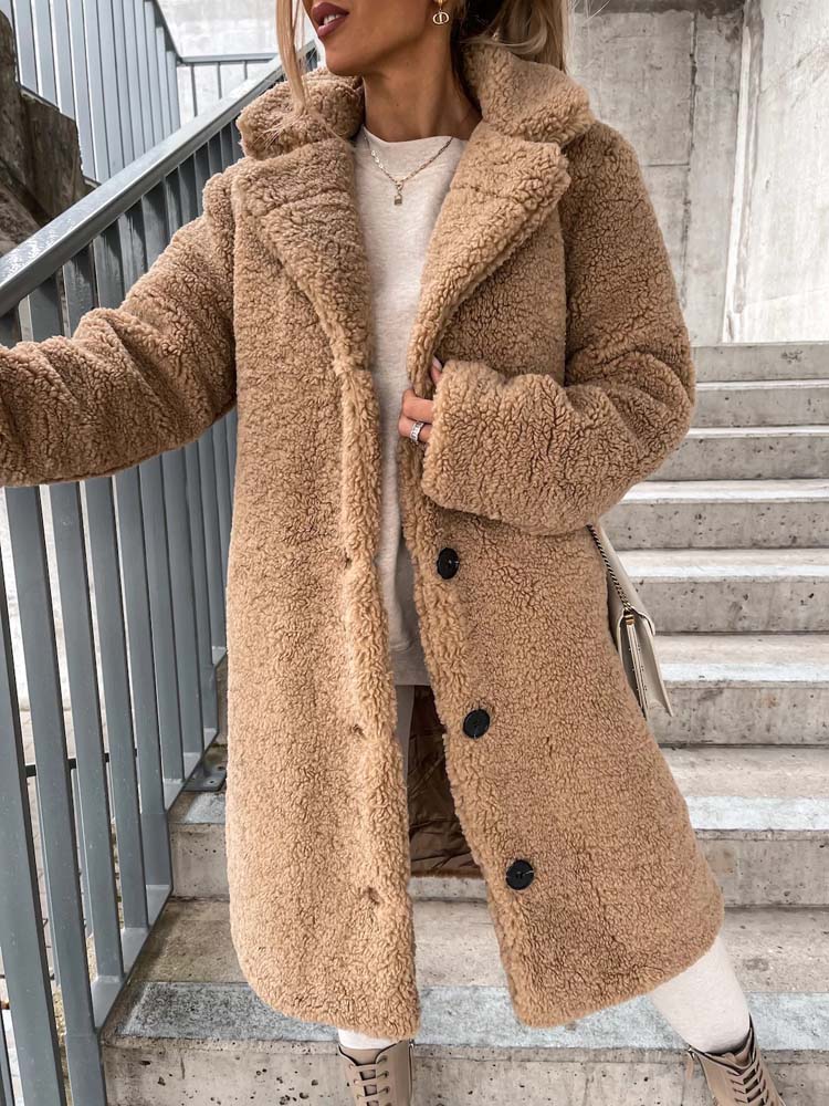 Lily Melbourne Cecelia - Cozy Long Teddy Coat | Plus Size Options