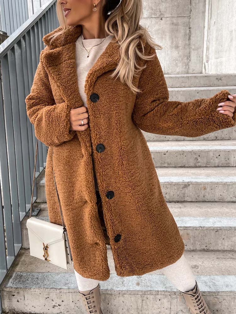 Lily Melbourne Cecelia - Cozy Long Teddy Coat | Plus Size Options