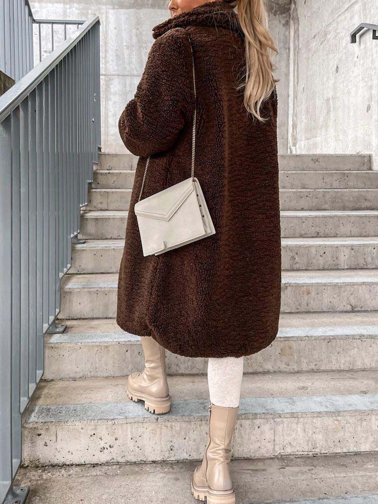 Lily Melbourne Cecelia - Cozy Long Teddy Coat | Plus Size Options