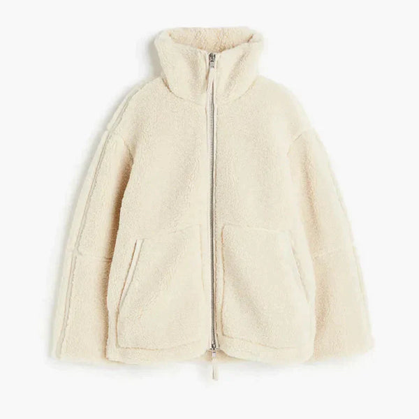 Lily Melbourne Daphne Oversized Sherpa Fleece Jacket - Ultra-Soft & Stylish