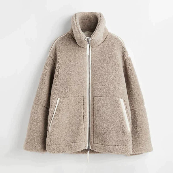 Lily Melbourne Daphne Oversized Sherpa Fleece Jacket - Ultra-Soft & Stylish