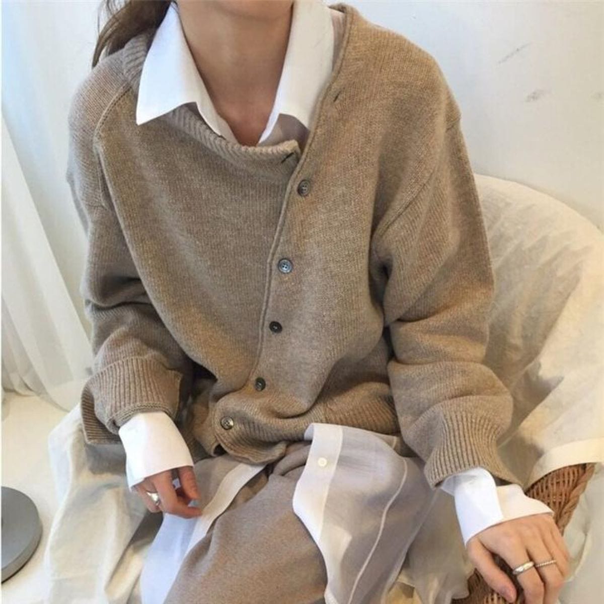 Lily Melbourne Ellie - Elegant Slim Fit Knit Winter Cardigan