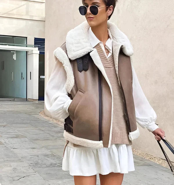 Lily Melbourne Elodie Faux Shearling Vest - Chic, Warm, Perfect for Layering