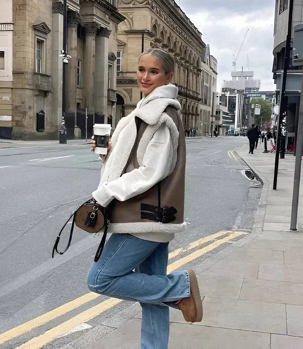 Lily Melbourne Elodie Faux Shearling Vest - Chic, Warm, Perfect for Layering