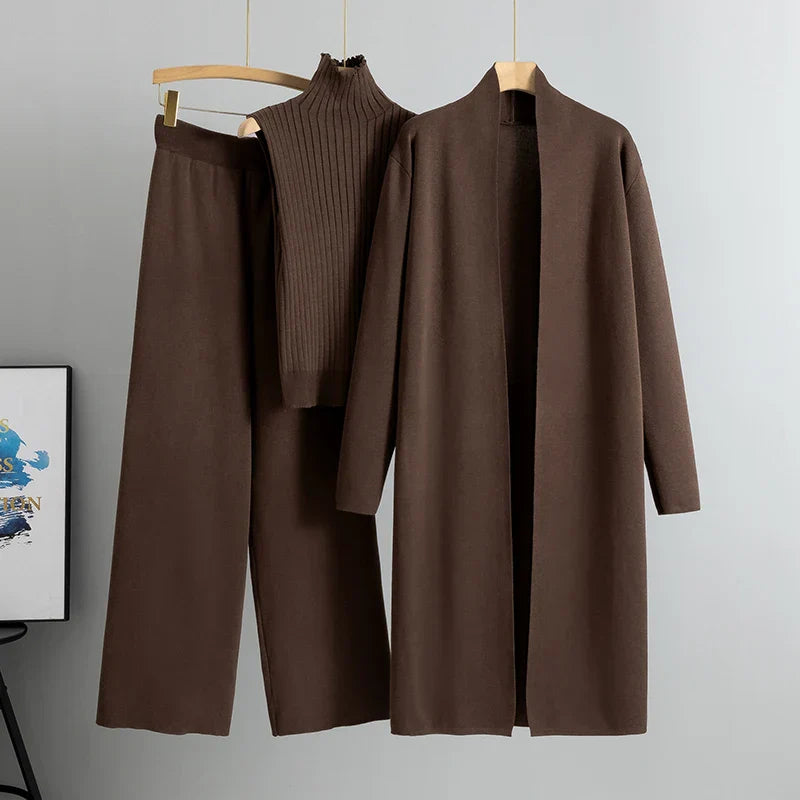 Lily Melbourne FW Women Sets Chic 3-Piece Winter Set for Ultimate Comfort & Style