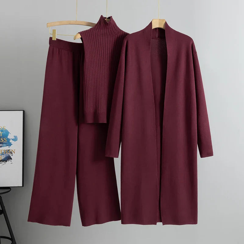 Lily Melbourne FW Women Sets Chic 3-Piece Winter Set for Ultimate Comfort & Style
