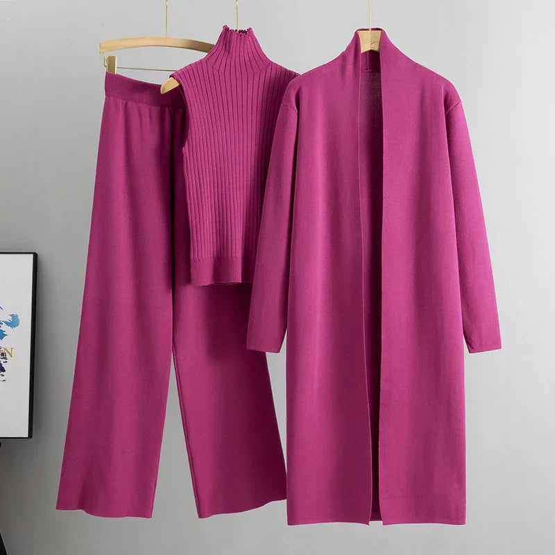 Lily Melbourne FW Women Sets Chic 3-Piece Winter Set for Ultimate Comfort & Style