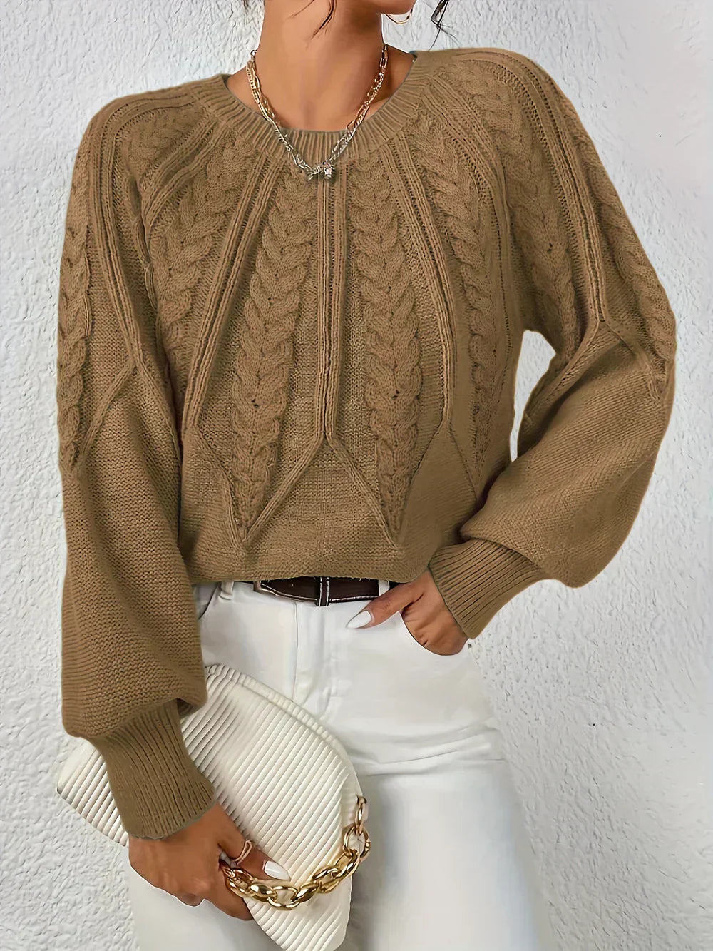 Lily Melbourne Georgina Cable-Knit Sweater - Cozy, Stylish & Durable