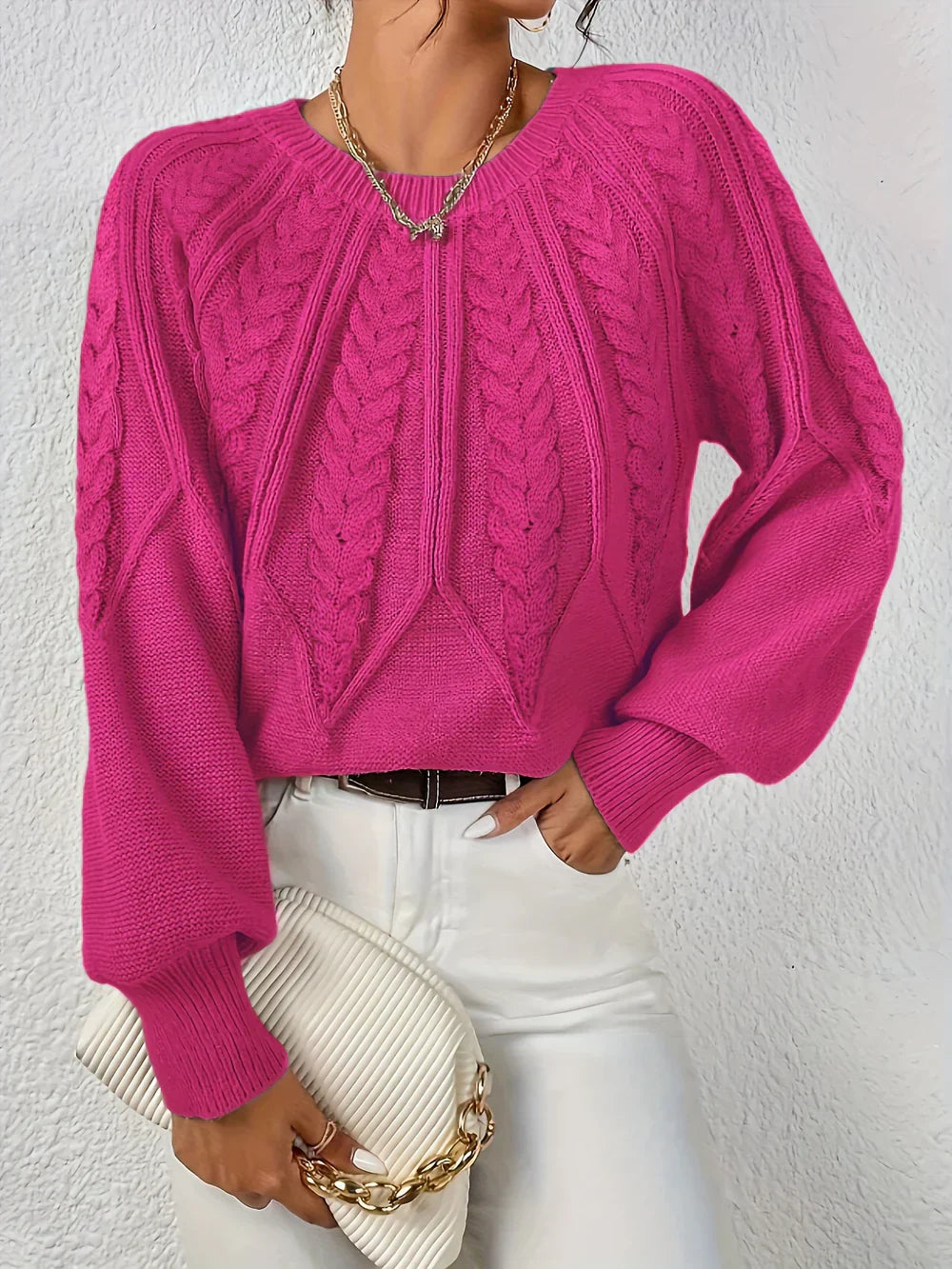 Lily Melbourne Georgina Cable-Knit Sweater - Cozy, Stylish & Durable