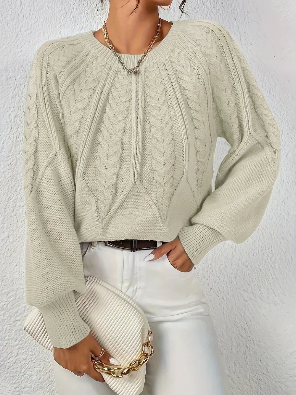 Lily Melbourne Georgina Cable-Knit Sweater - Cozy, Stylish & Durable