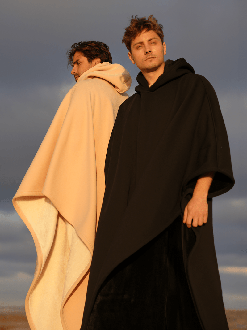 Lily Melbourne Hoodies Luxe - Luxury fleece poncho with hood for ultimate comfort