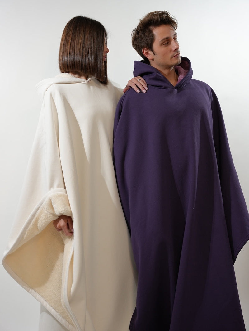 Lily Melbourne Hoodies Luxe - Luxury fleece poncho with hood for ultimate comfort