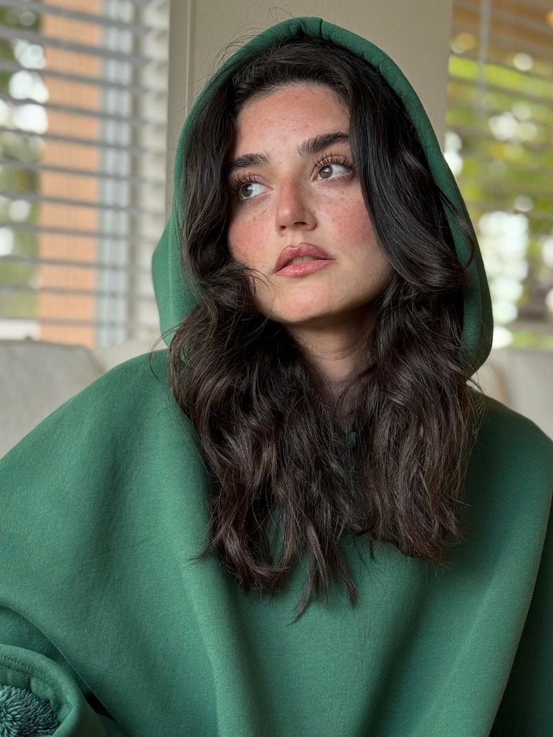 Lily Melbourne Hoodies Luxe - Luxury fleece poncho with hood for ultimate comfort