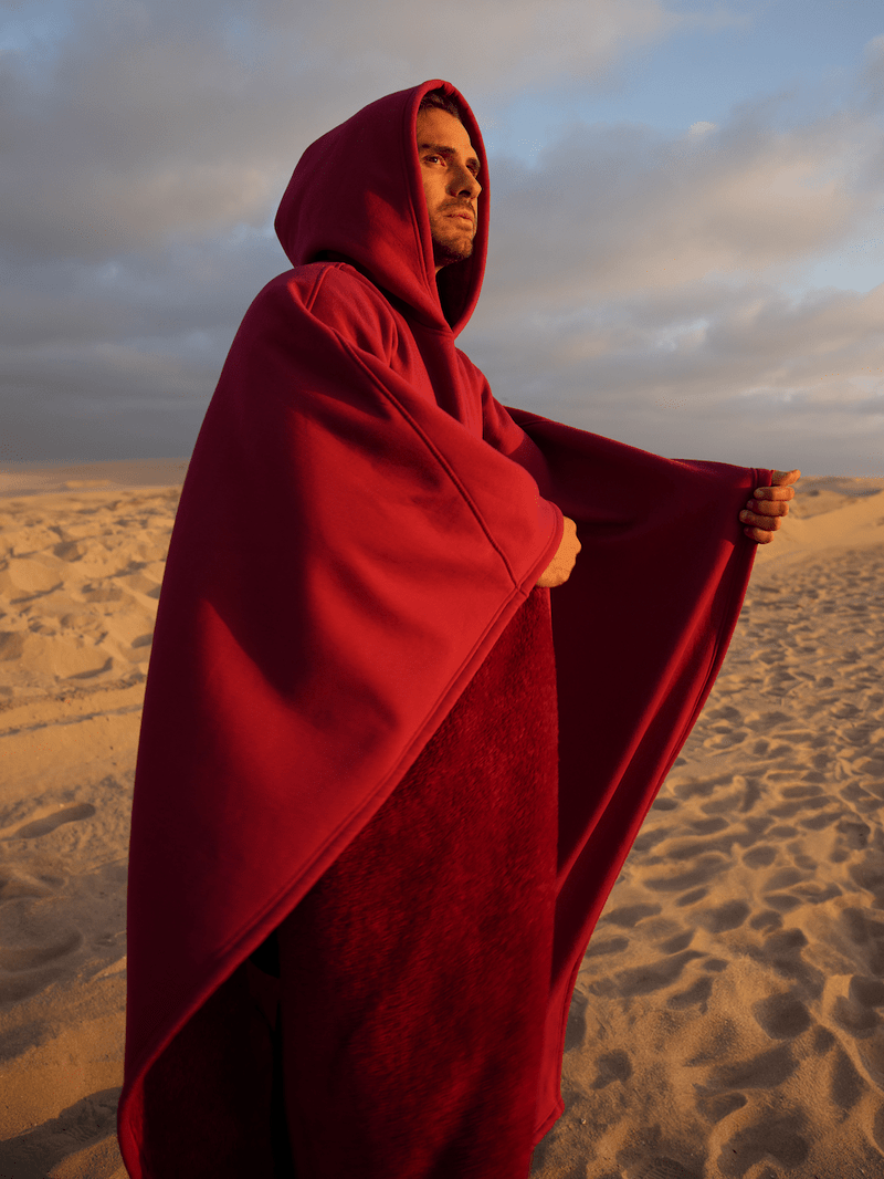 Lily Melbourne Hoodies Luxe - Luxury fleece poncho with hood for ultimate comfort