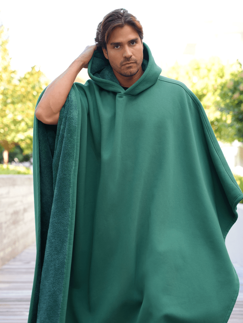 Lily Melbourne Hoodies Luxe - Luxury fleece poncho with hood for ultimate comfort