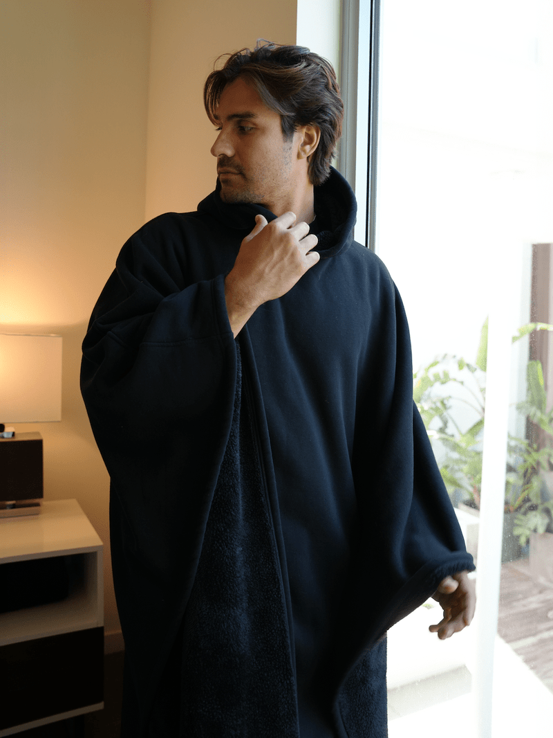 Lily Melbourne Hoodies Luxe - Luxury fleece poncho with hood for ultimate comfort