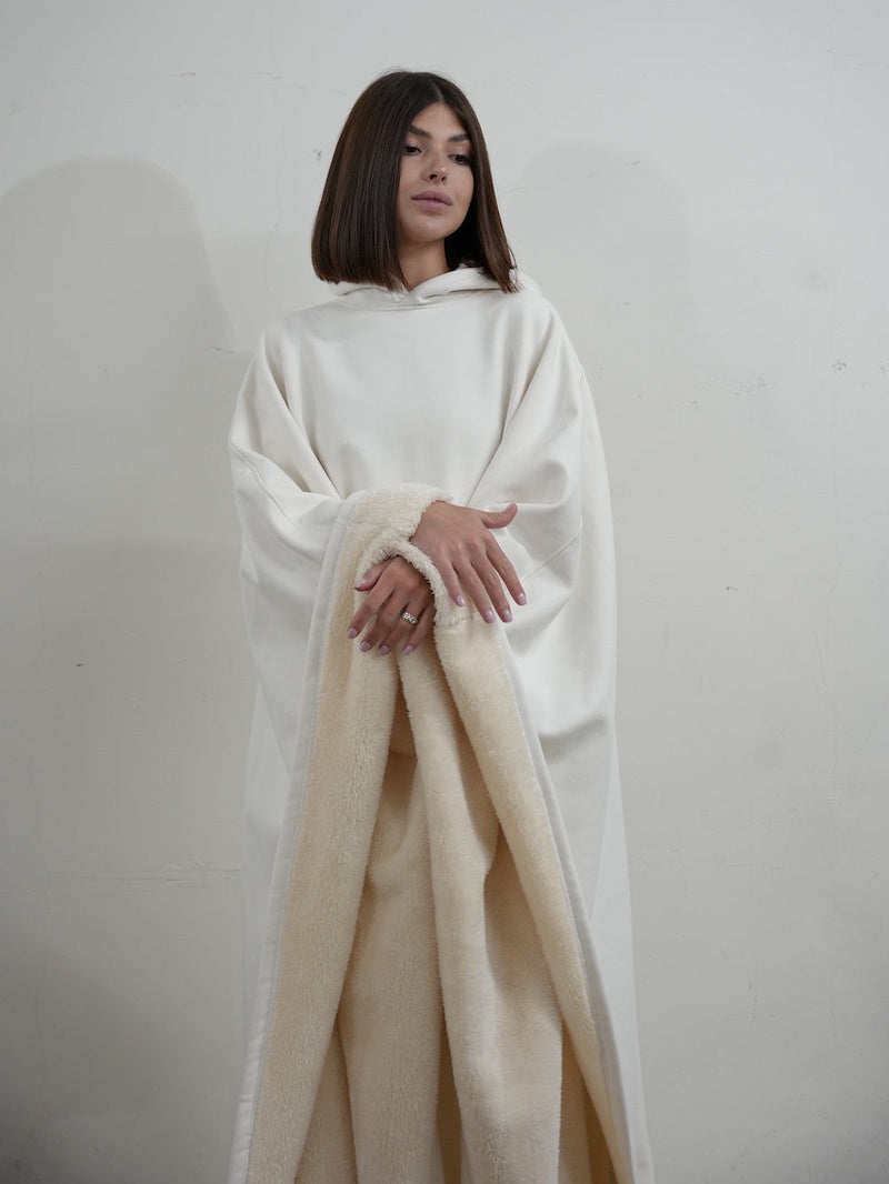 Lily Melbourne Hoodies Luxe - Luxury fleece poncho with hood for ultimate comfort